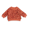 SWEAT FANTAISIE ANIMAUX JUNGLE COLORIS OCRE ROUGE