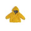 manteau mixte en fausse fourrure coloris jaune