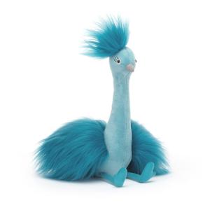 PELUCHE L'OISEAU FOUFOU LE PAON MAJESTUEUX