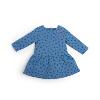 ROBE EN COTON MOLLETON IMPRIMÉ POIS BLEUS "collection WOUF"