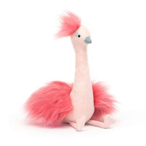 PELUCHE L'OISEAU FOUFOU LE FLAMANT ROSE