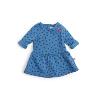 ROBE EN COTON MOLLETON IMPRIMÉ POIS BLEUS "collection WOUF"