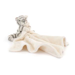 DOUDOU CARRÉ DOUX LE PETIT TIGRE BLANC