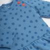 ROBE EN COTON MOLLETON IMPRIMÉ POIS BLEUS "collection WOUF"